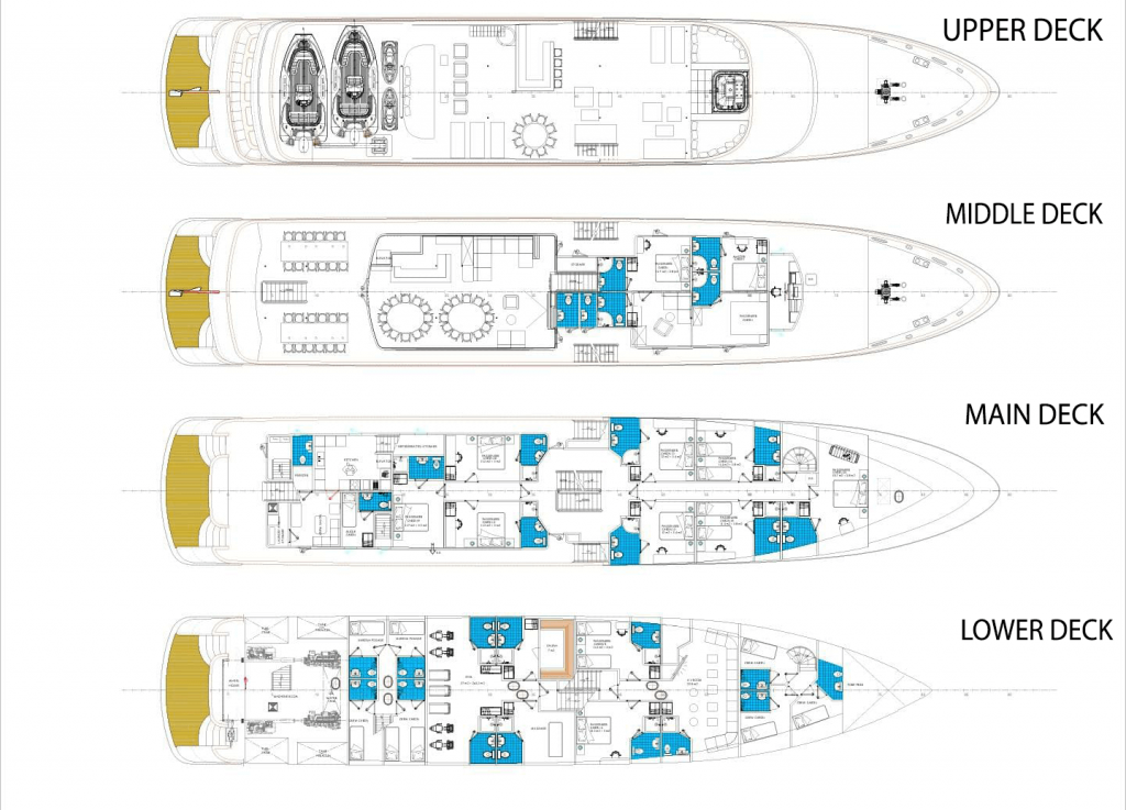 Agape Rose – Luxury private cruise - layout