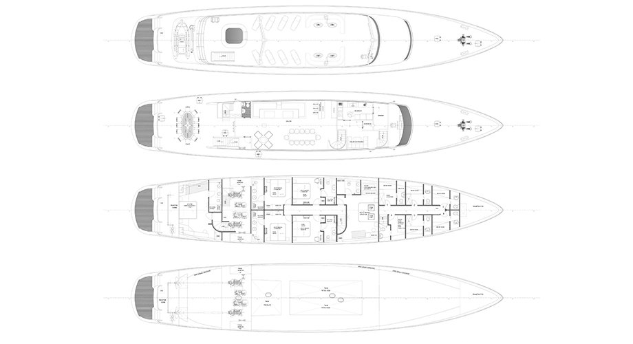 Dalmatino – Luxury Sailing Yacht - layout